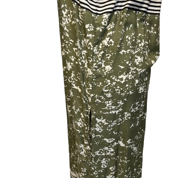 Prana Parisol Pocketed Scandi Chic Midi Dress Cargo Canopy Green & White Size XS - Picture 6 of 9